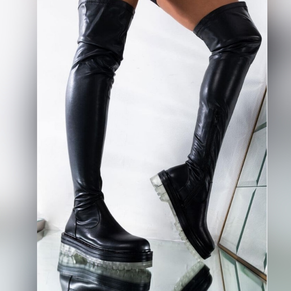 AKIRA thigh high boots